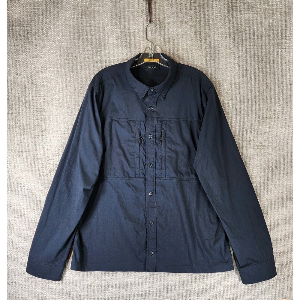 Proof Utility Shirt Mens *L-XL (46" Chest) Outdoor Hiking Camping Zip‎ Pockets